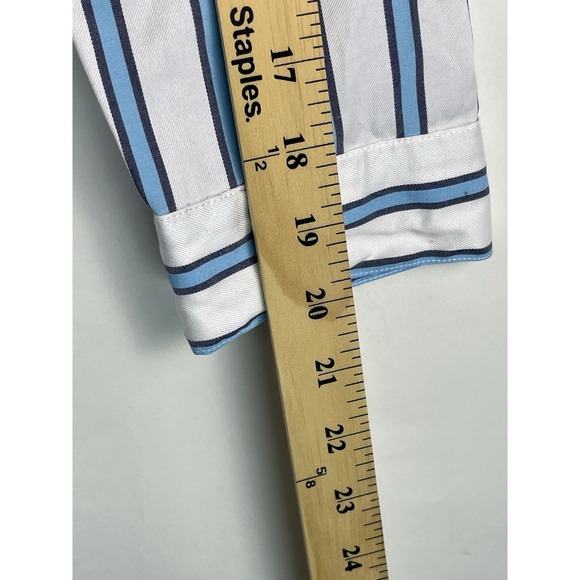NWT Draper James Blue White Striped Belted Button Down Shirt Dress Size 12 - Picture 8 of 13